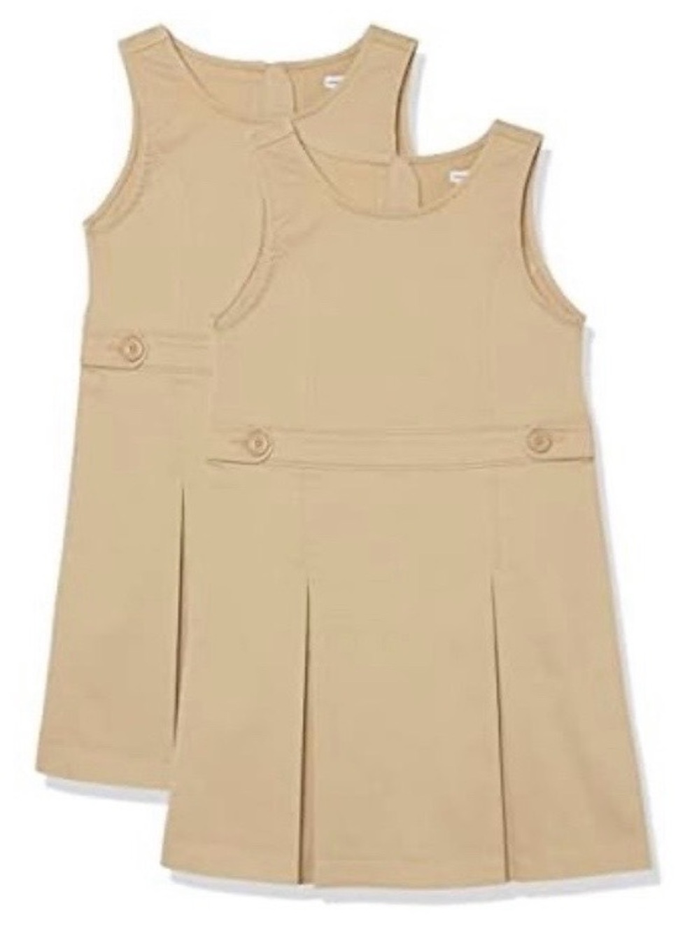 Two Girls School Uniform Pleated Jumper Dress, XL slim